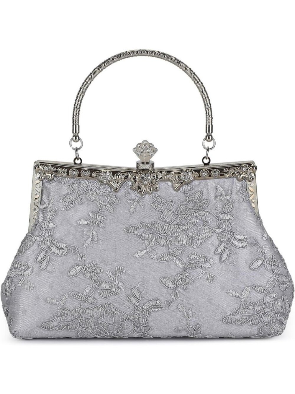 1920s Vintage Lace Floral Clutch Evening Bag for Women - Elegant Party Accessory